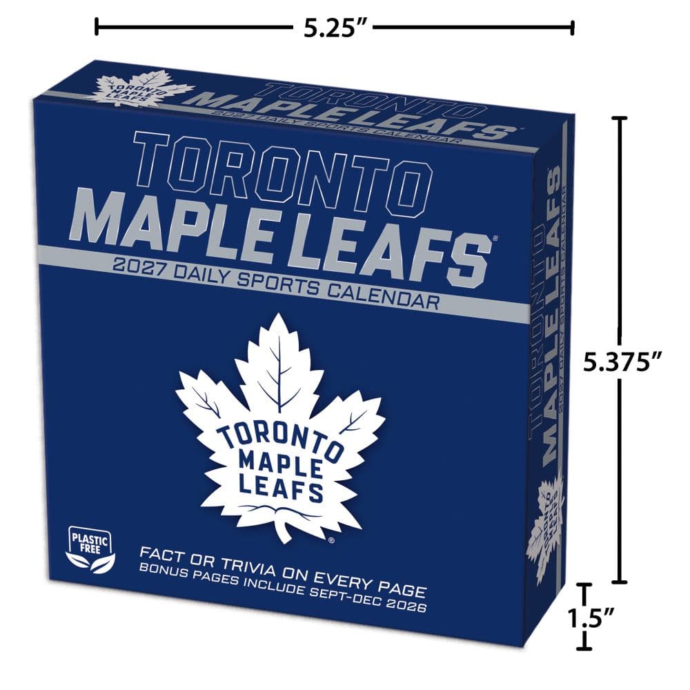NHL Toronto Maple Leafs 2027 Desk Calendar Fourth Alternate Image