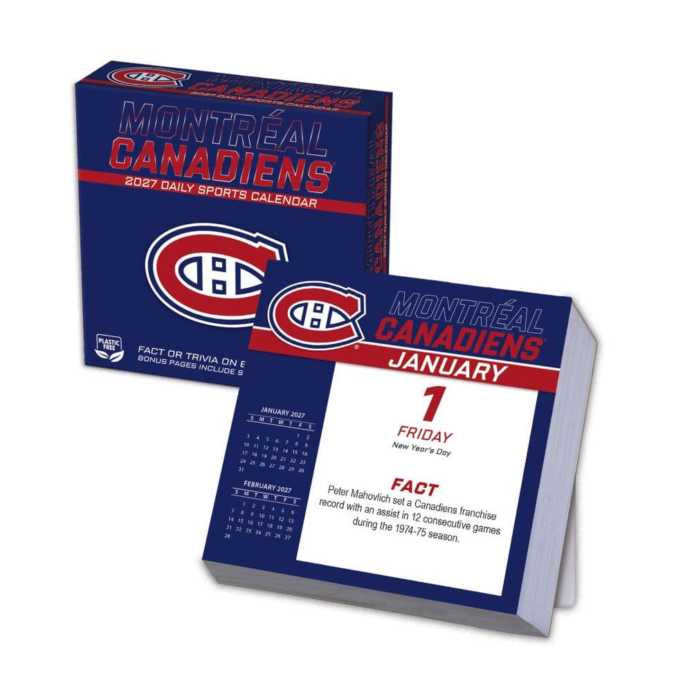image NHL Montreal Canadiens 2027 Desk Calendar Main Product Image