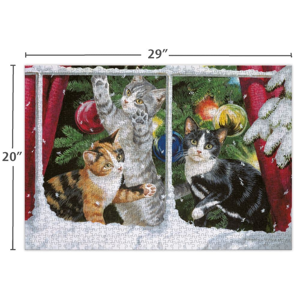 Kitten Christmas 1000 Piece Puzzle Fifth Alternate Image