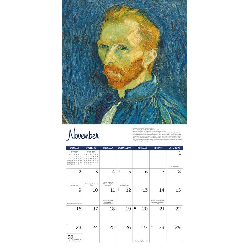 Van Gogh 2025 Wall Calendar Fourth Alternate Image width="1000" height="1000"