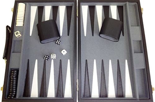Backgammon Deluxe Attache Set Board Game Alternate Image 1