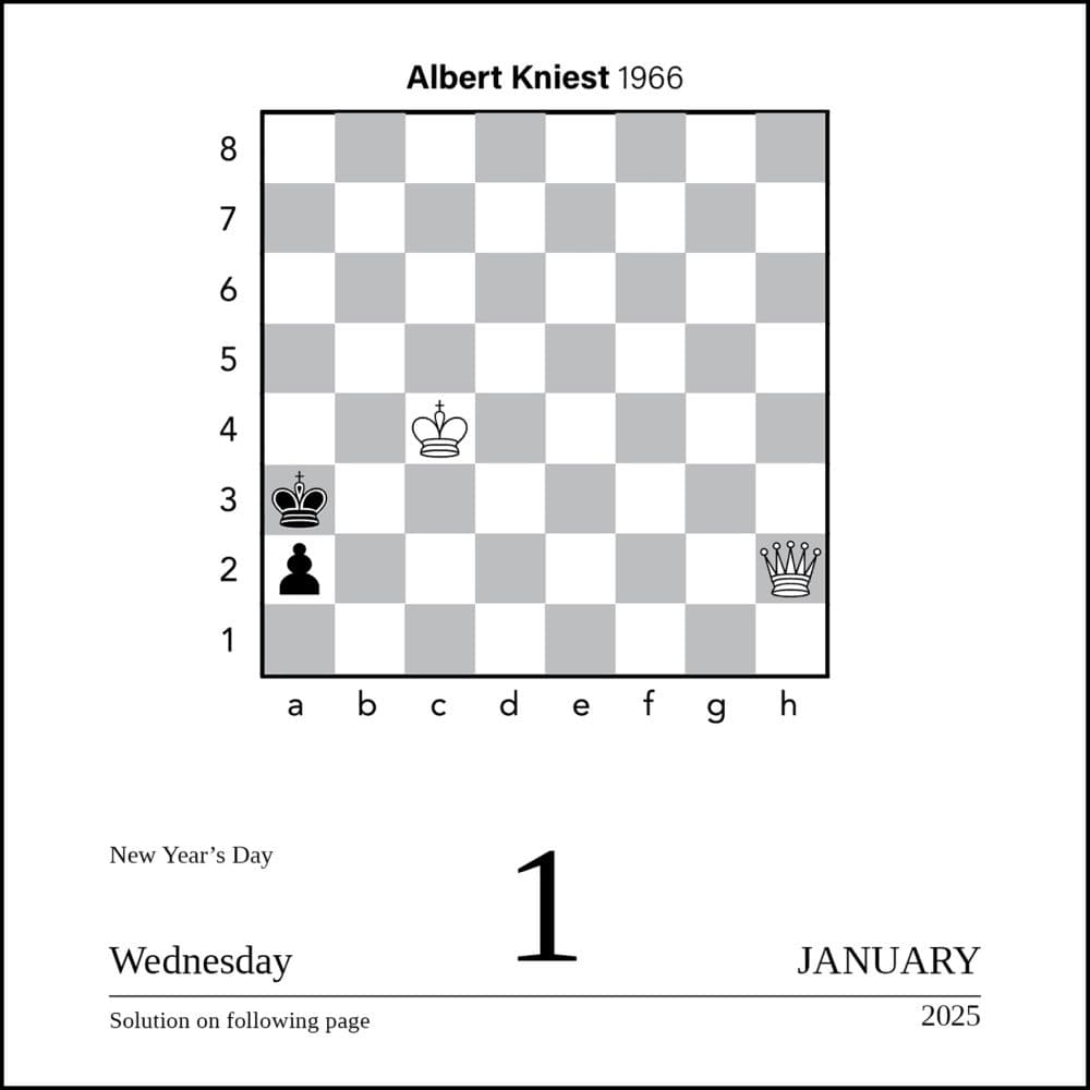 Chess 2025 Desk Calendar Second Alternate Image width=&quot;1000&quot; height=&quot;1000&quot;