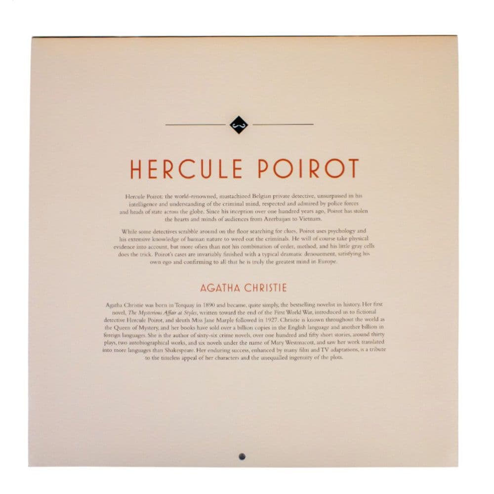 Poirot 2026 Wall Calendar Second Alternate Image
