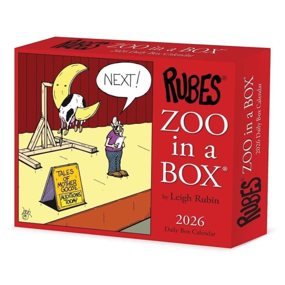 image Rubes Zoo In A Box 2026 Desk Calendar by Leigh Rubin Main Product Image