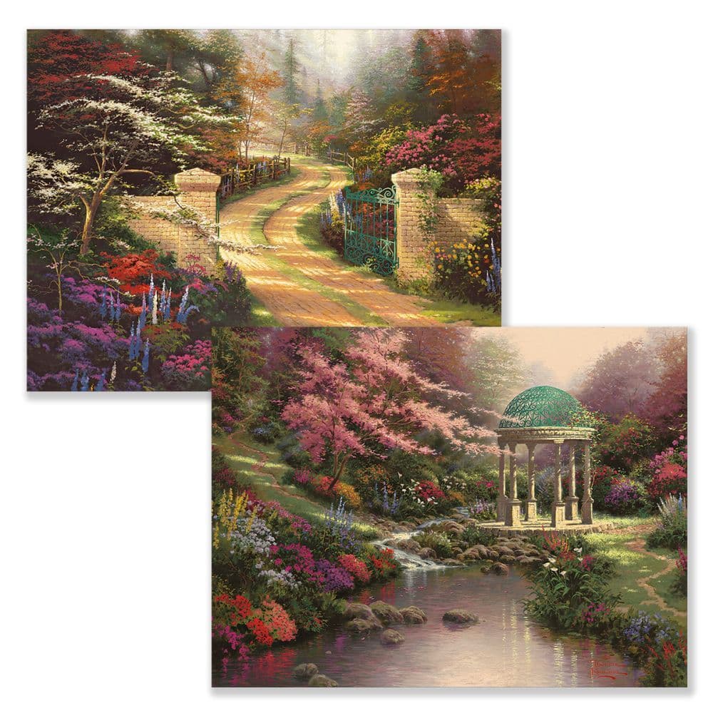 Garden Serenity 5.25" x 4" Blank Assorted Boxed Note Cards by Thomas Kinkade Alternate Image 1