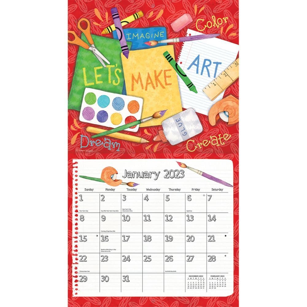 Schoolhouse 2023 Wall Calendar - Calendars.com