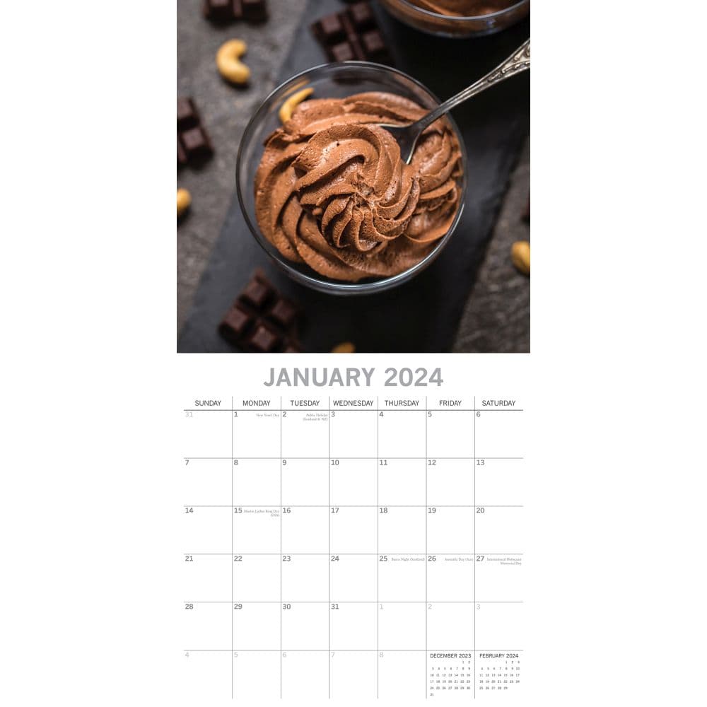 Chocolate 2024 Wall Calendar