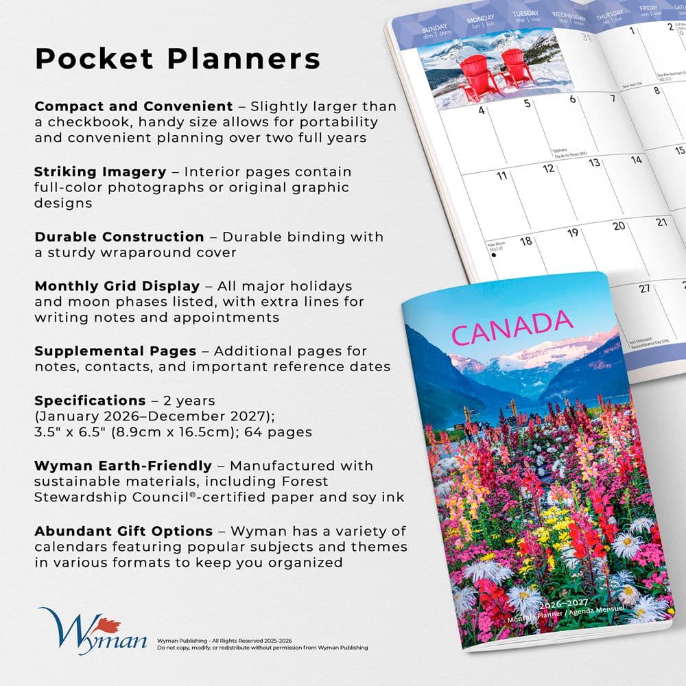 Canada 2026 Pocket Planner Seventh Alternate Image