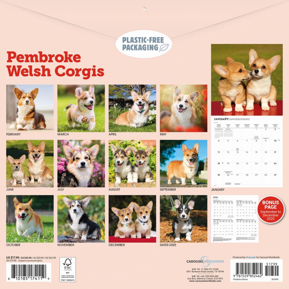 Pembroke Welsh Corgis 2026 Wall Calendar First Alternate Image