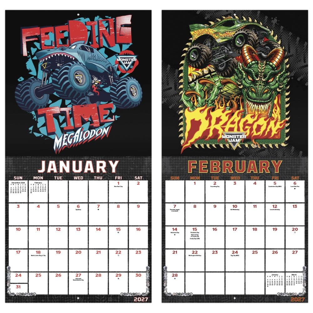 Monster Jam 2027 Wall Calendar Fifth Alternate Image