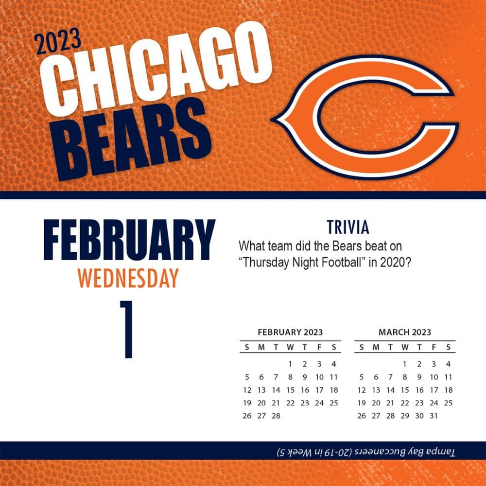 Chicago Bears 2023 Desk Calendar - Calendars.com