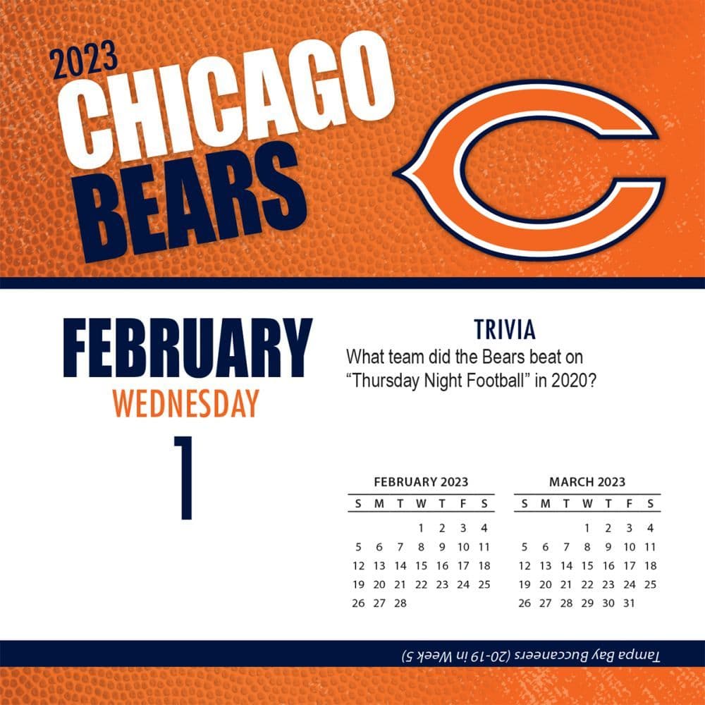 Turner Licensing 2020 Chicago Bears Desk Calendar 