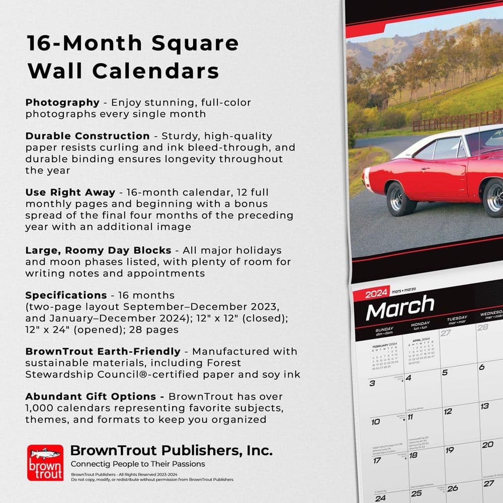 Dodge 2024 Wall Calendar