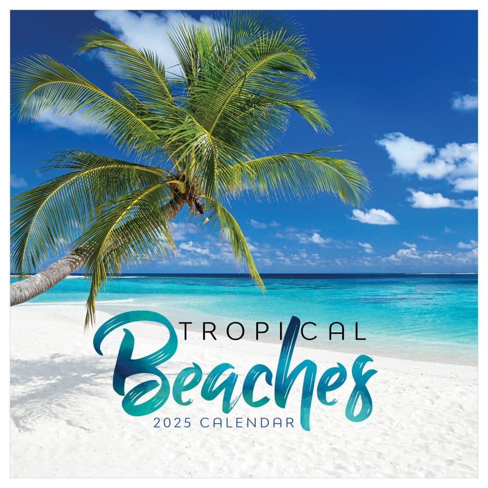 Tropical Beaches 2025 Wall Calendar  Main Image