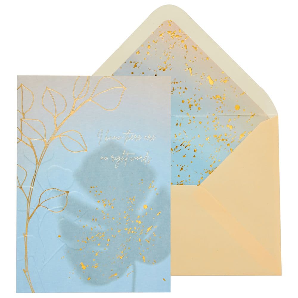 Sympathy Greeting Card with Embossed Foil Details
