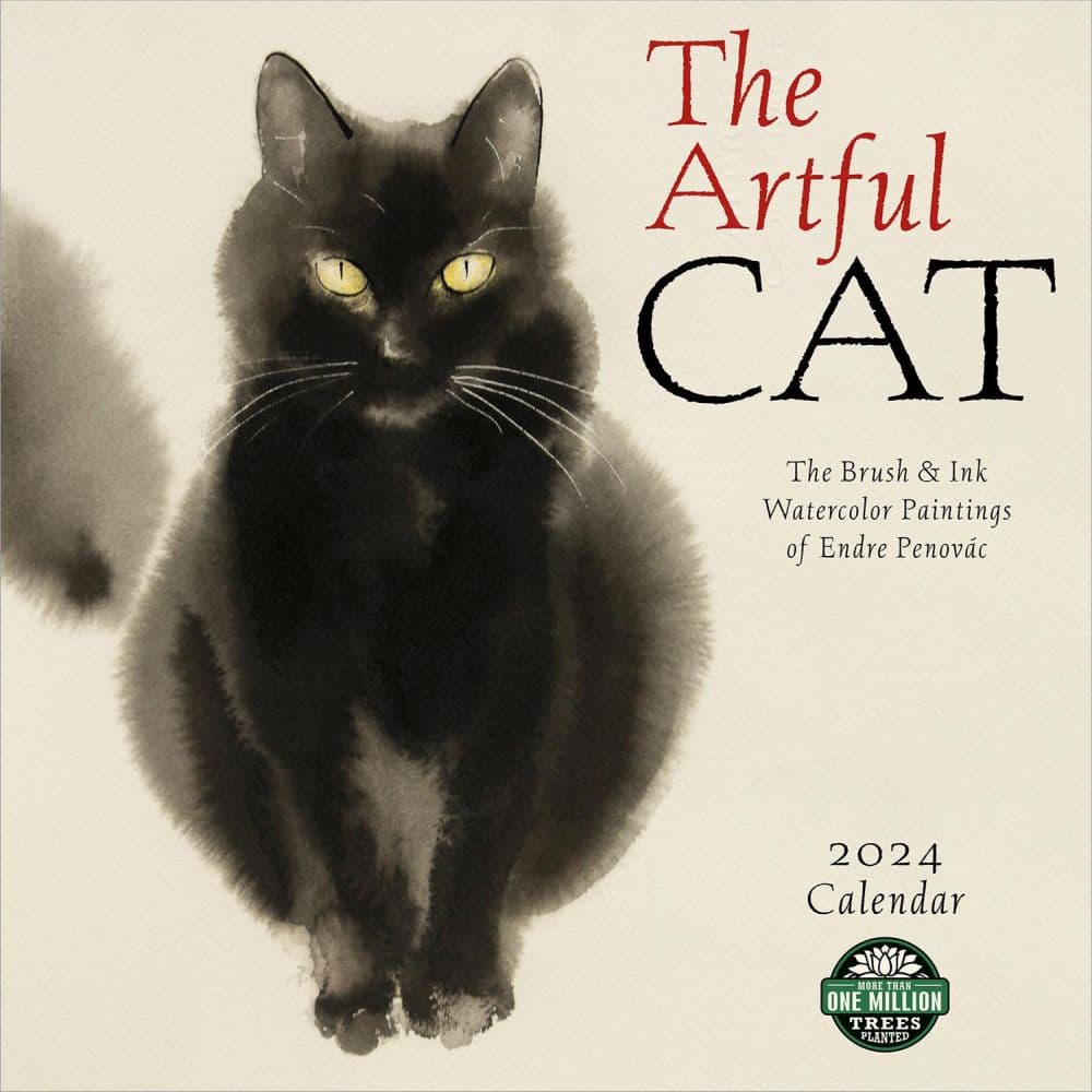 Artful Cat 2024 Wall Calendar