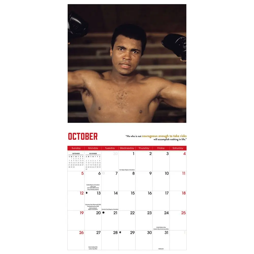 Muhammad Ali 2025 Wall Calendar