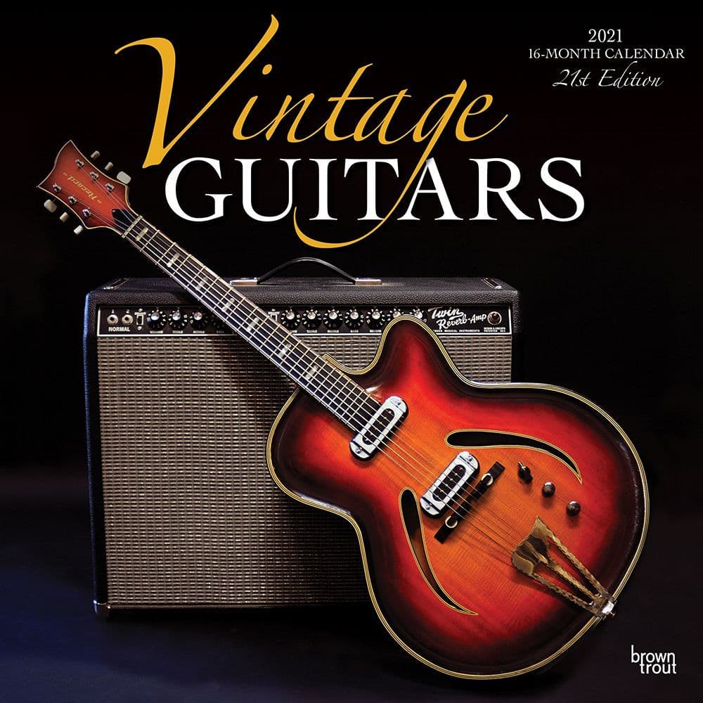 2021 Guitars Vintage Wall Calendar