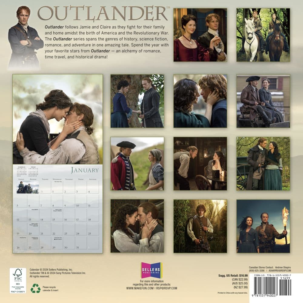 Outlander 2025 Wall Calendar First Alternate Image width=&quot;1000&quot; height=&quot;1000&quot;