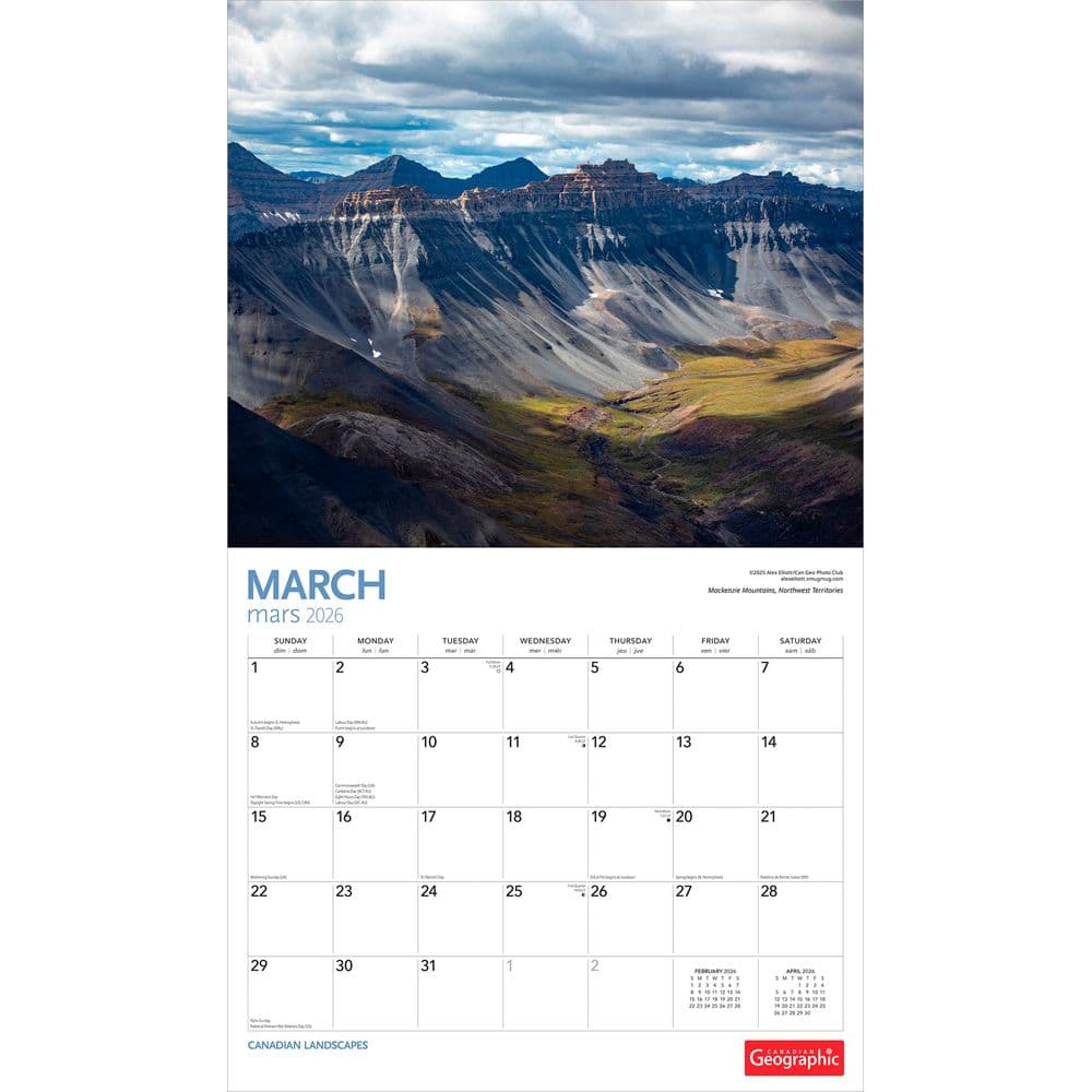 Canada Wilderness Deluxe 2026 Wall Calendar Second Alternate Image