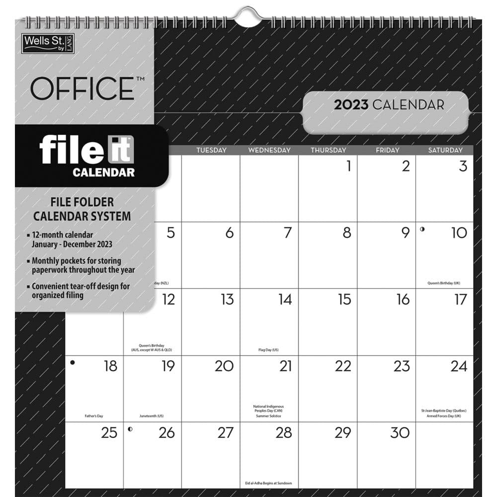Office 2023 File It Wall Calendar - Calendars.com