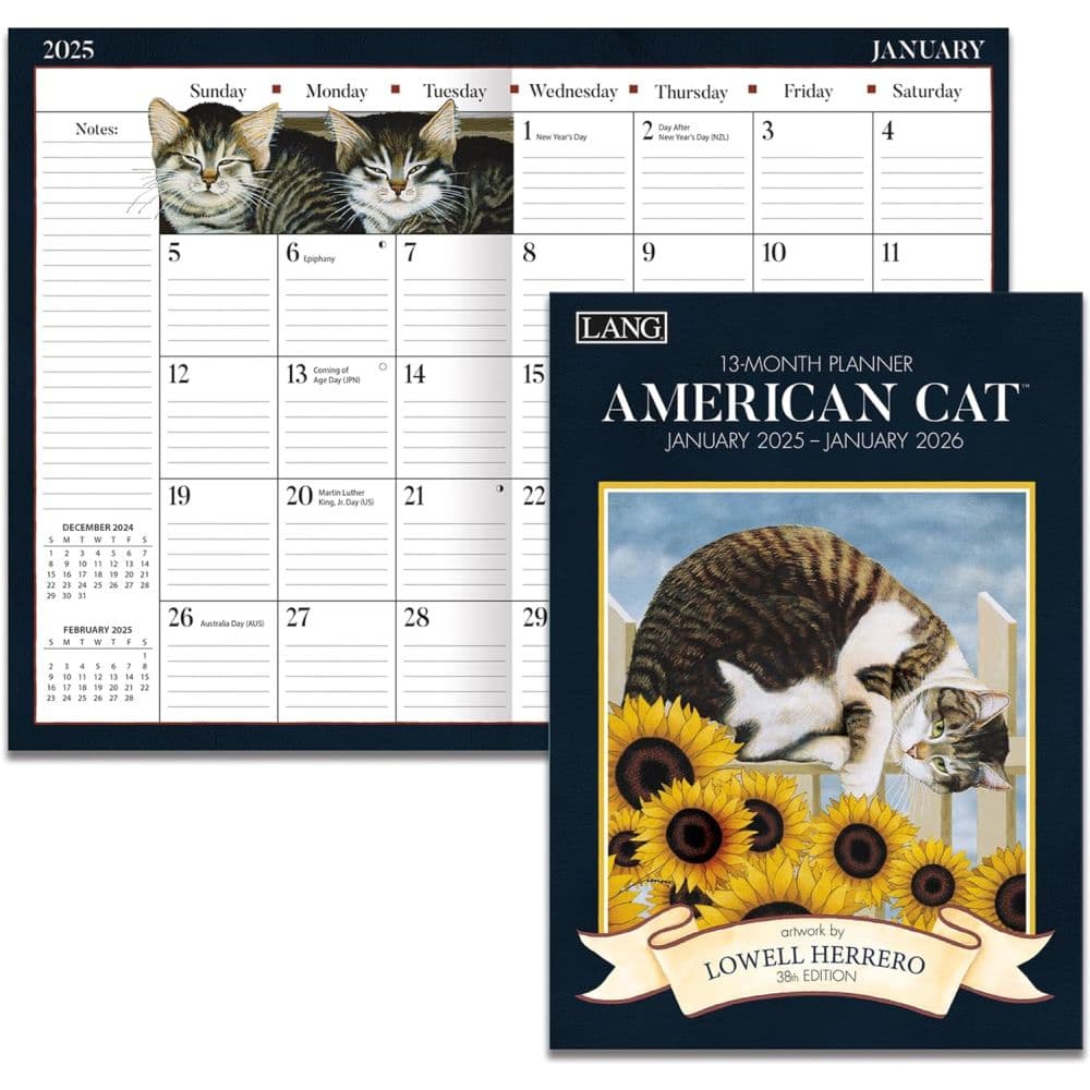 American Cat by Lowell Herrero 2025 Monthly Planner First Alternate Image width=&quot;1000&quot; height=&quot;1000&quot;