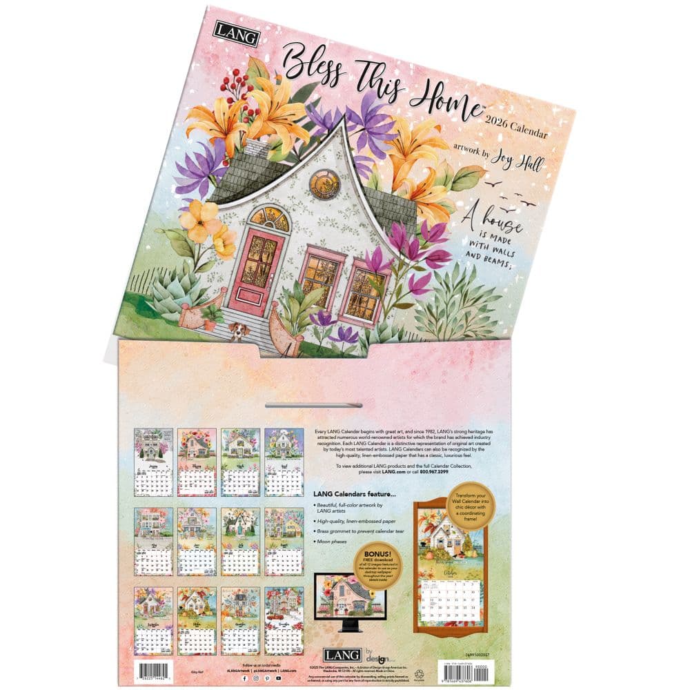 Bless This Home 2026 Wall Calendar by Joy Hall Third Alternate Image