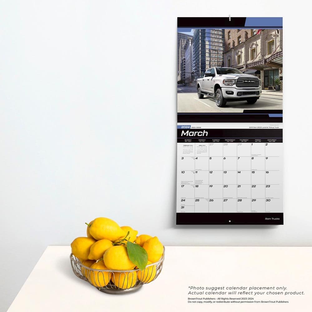 Ram Trucks 2025 Wall Calendar
