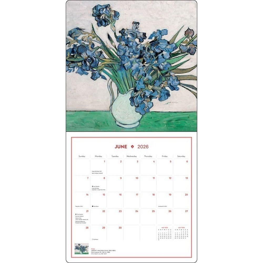 Impressionist Blooms 2026 Wall Calendar Third Alternate Image