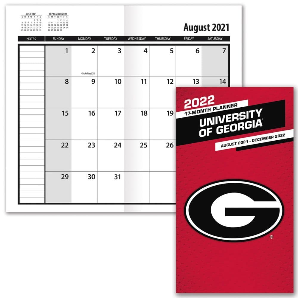 Georgia Bulldogs 2022 17-Month Pocket Planner