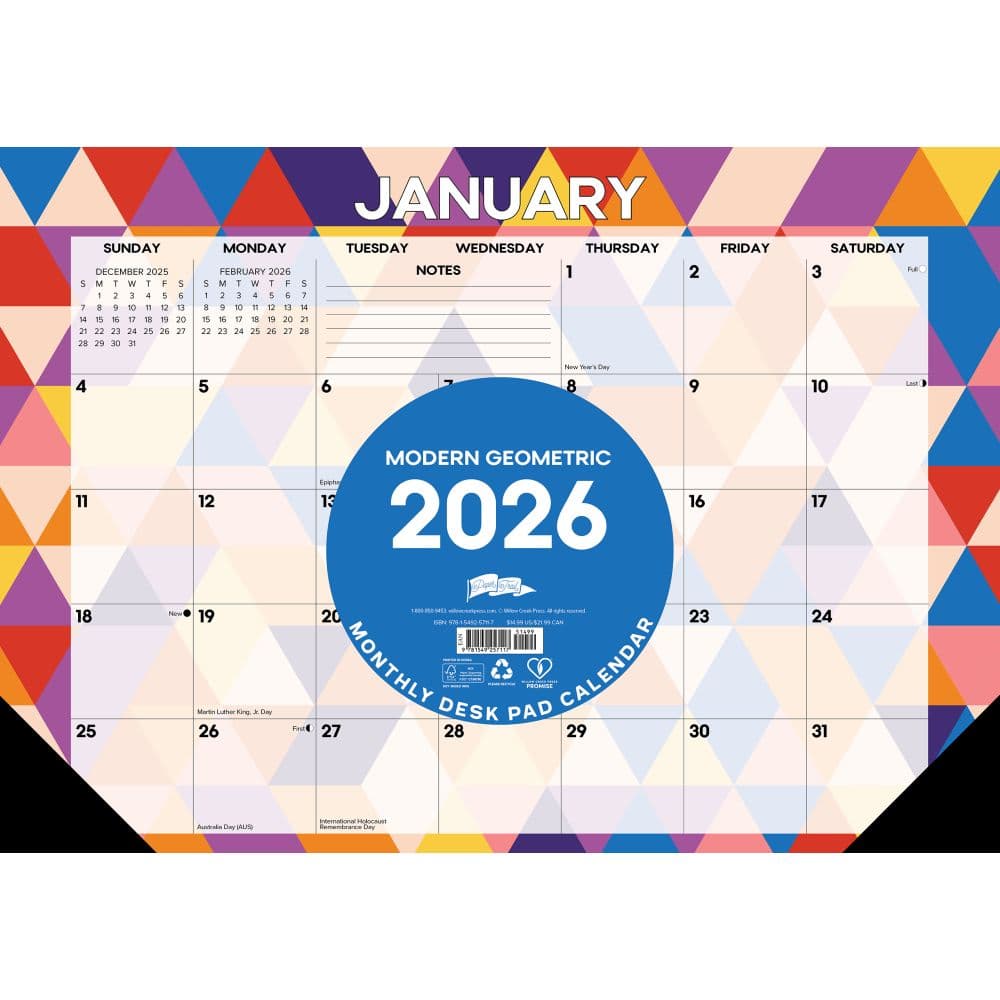 image Mod Geometric 17x12 2026 Desk Pad