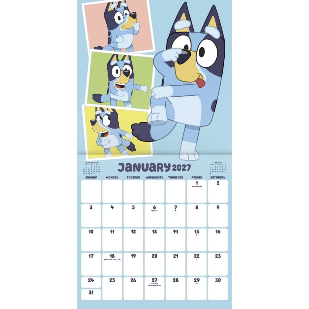 Bluey Exclusive With Print 2027 Wall Calendar Second Alternate Image