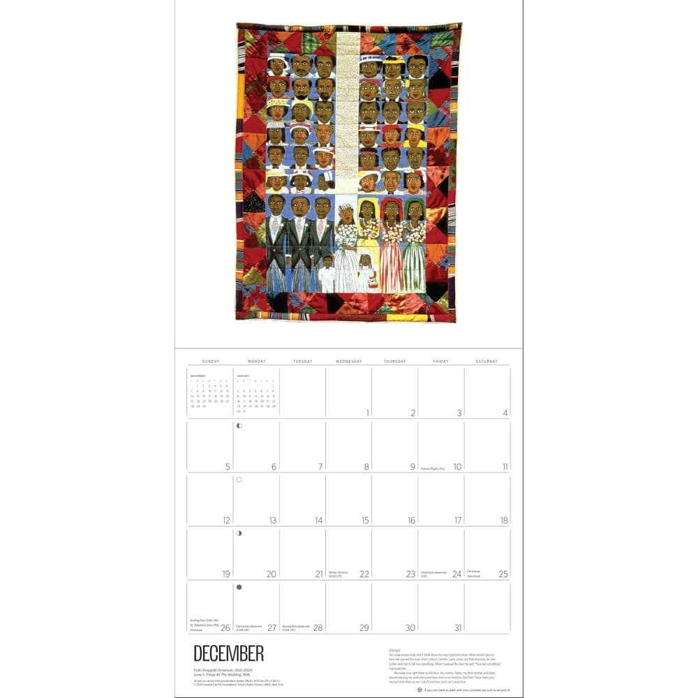 Faith Ringgold 2027 Wall Calendar Second Alternate Image