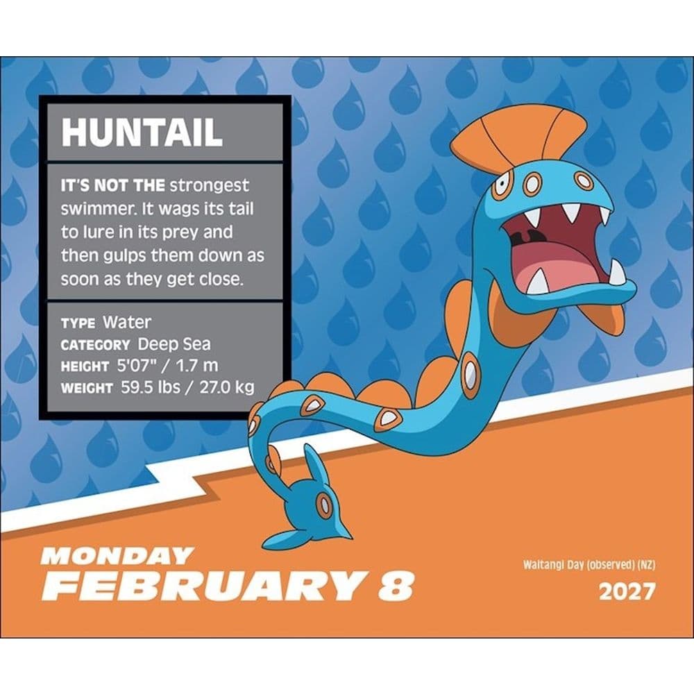 Pokemon 2027 Desk Calendar Seventh Alternate Image