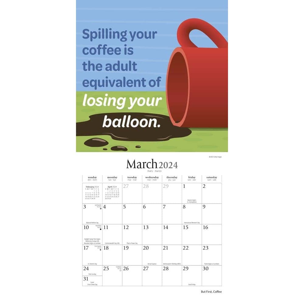 But First Coffee 2024 Mini Wall Calendar Second Alternate Image width=&quot;1000&quot; height=&quot;1000&quot;