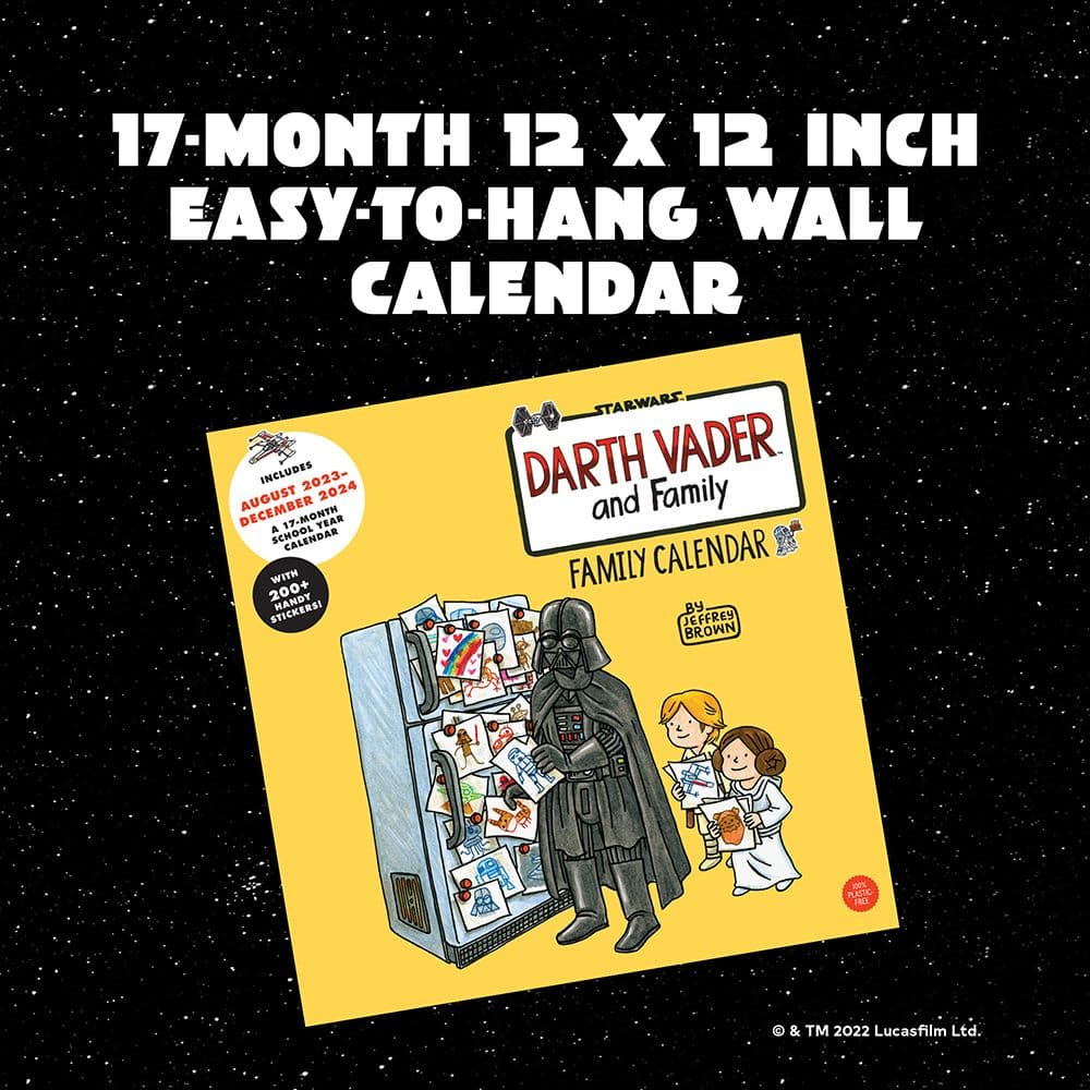 Star Wars Darth Vader & Family 2024 Wall Calendar Alternate Image 1