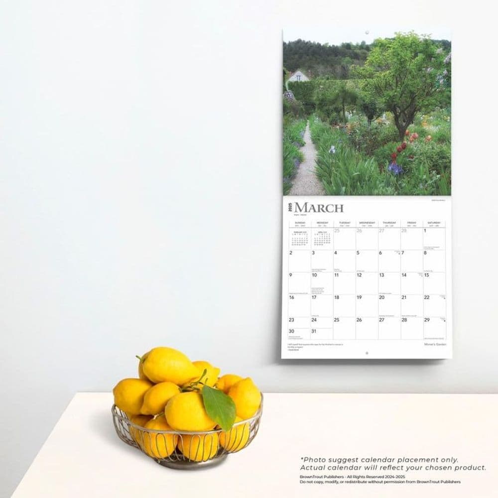 Monets Garden 2025 Wall Calendar Fourth Alternate Image