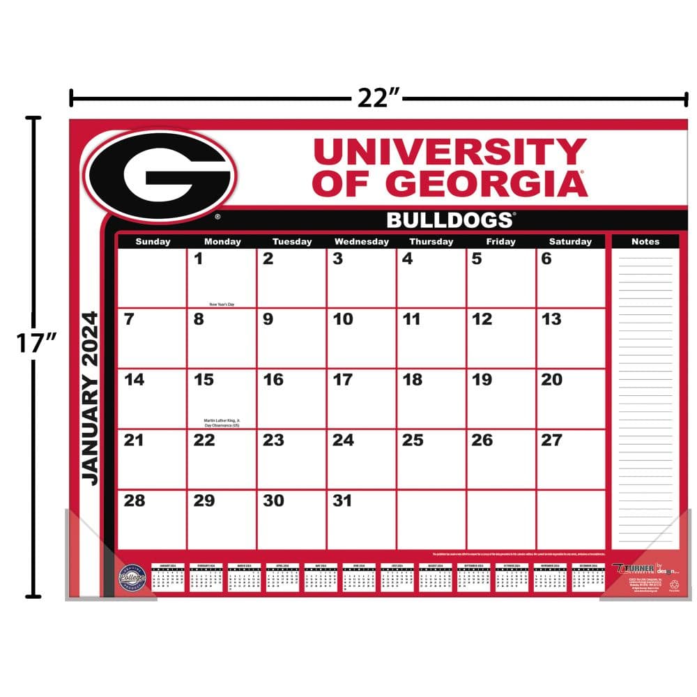 Georgia Bulldogs 2024 Desk Pad Fourth Alternate Image width=&quot;1000&quot; height=&quot;1000&quot;