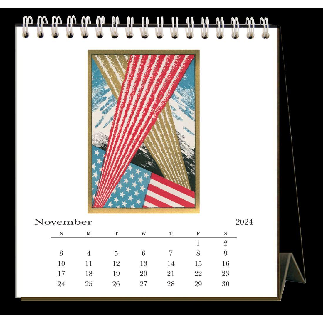 Old Glory 2024 Easel Desk Calendar