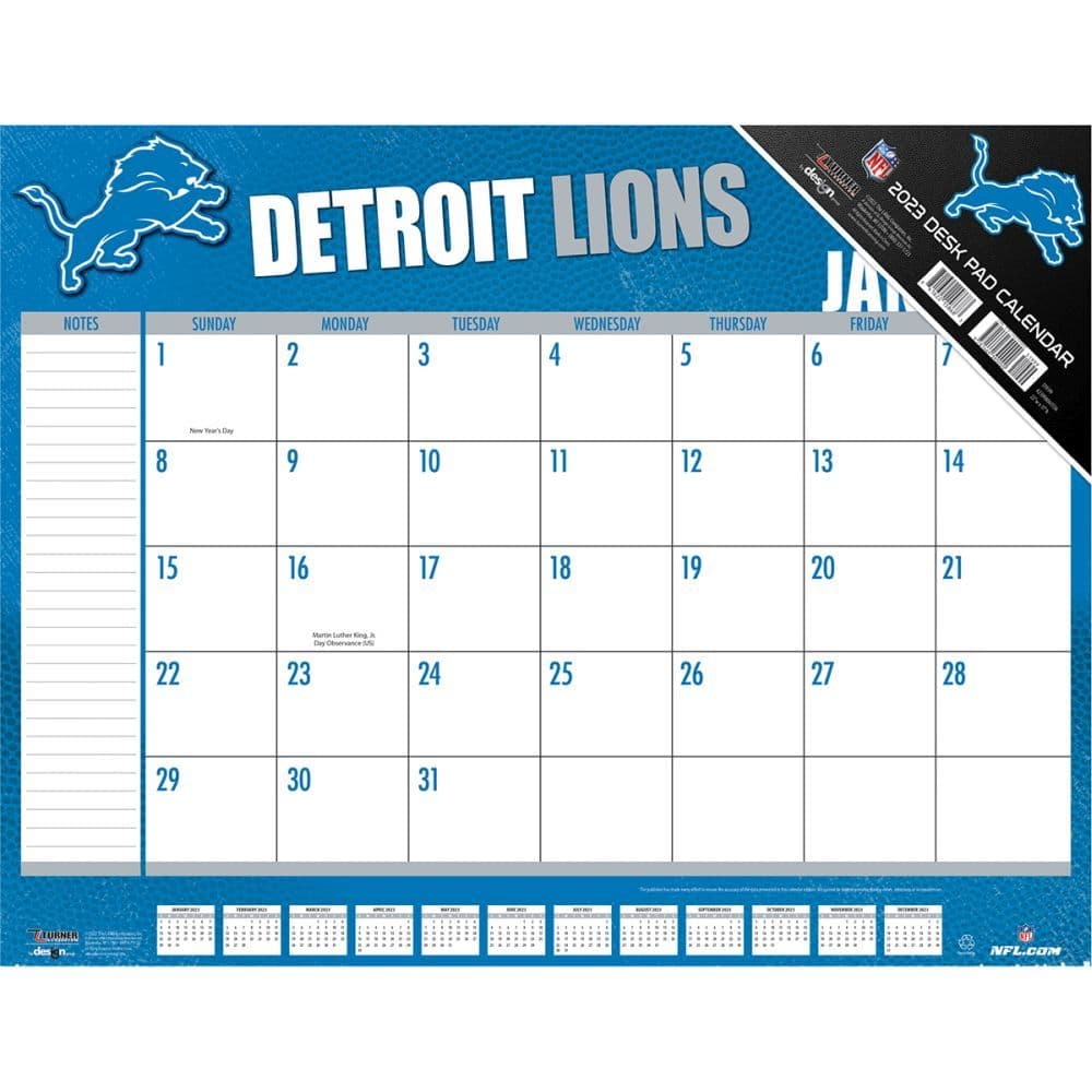 Detroit Lions 2023 Desk Pad