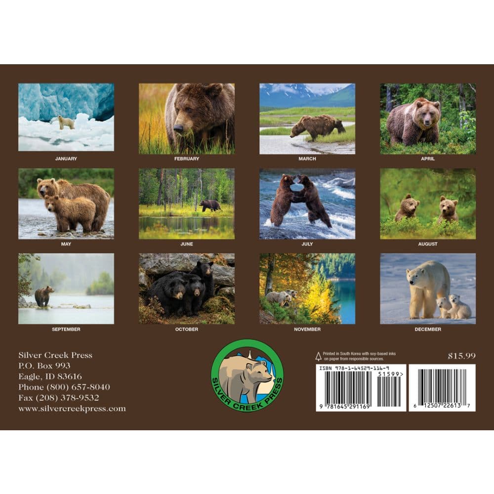 Bears 2026 Wall Calendar First Alternate Image