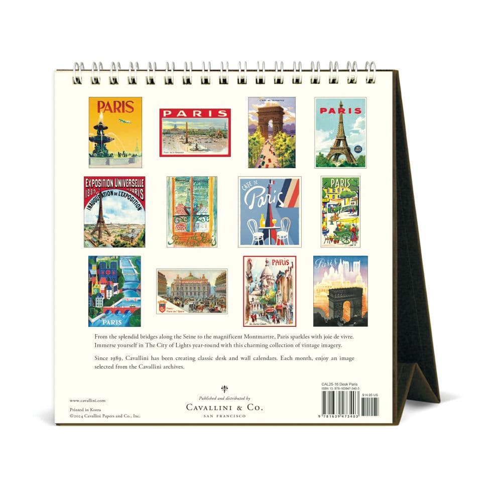 Paris Art 2025 Easel Desk Calendar Second Alternate Image width="1000" height="1000"