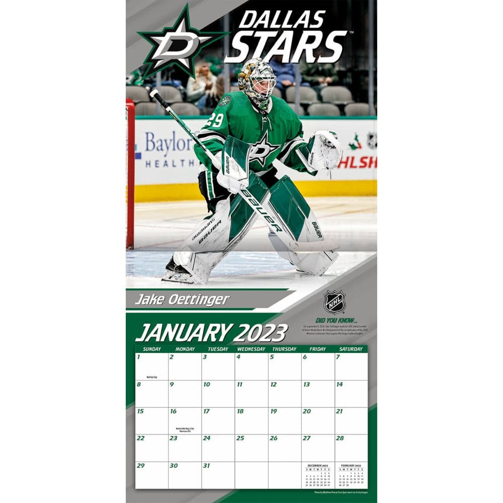 Dallas Stars Wall Calendar Customize and Print