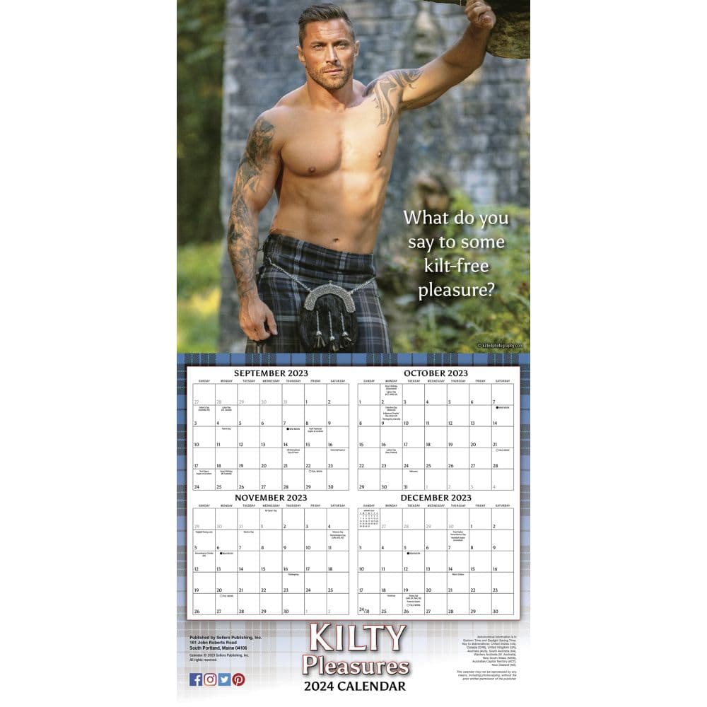 Kilty Pleasures 2024 Wall Calendar