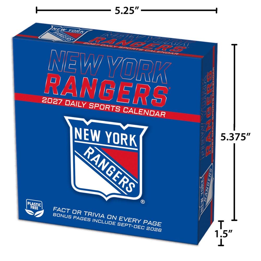 NHL New York Rangers 2027 Desk Calendar Fifth Alternate Image