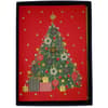 image Christmas Tree on Red 8 Count Boxed Christmas Cards