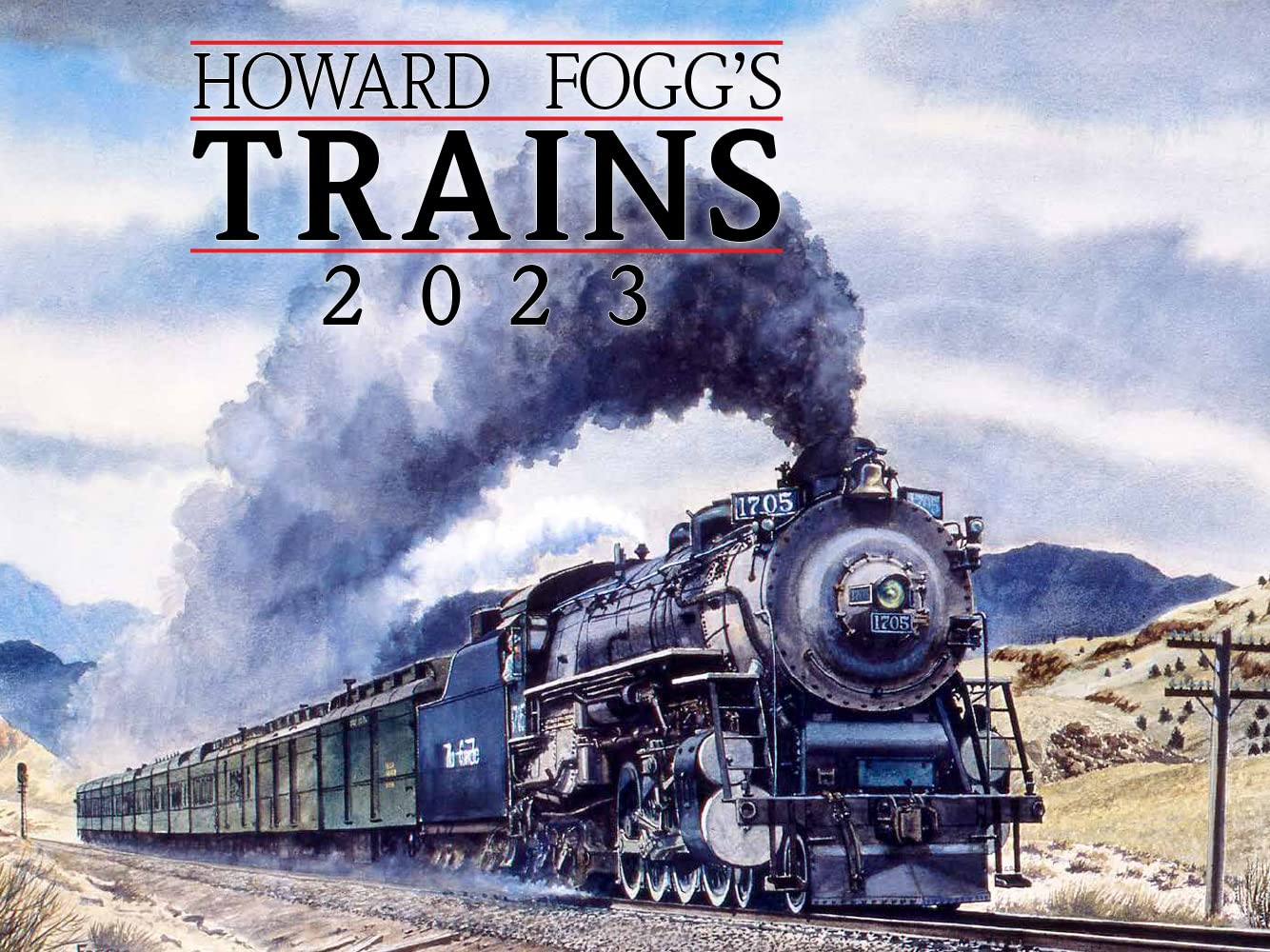 Tide-mark Trains Howard Foggs 2023 Wall Calendar
