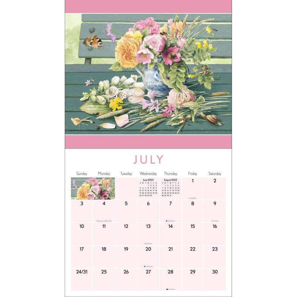 Marjolein Bastin Natures Inspiration 2022 Deluxe Wall Calendar With Print -  Calendars.com