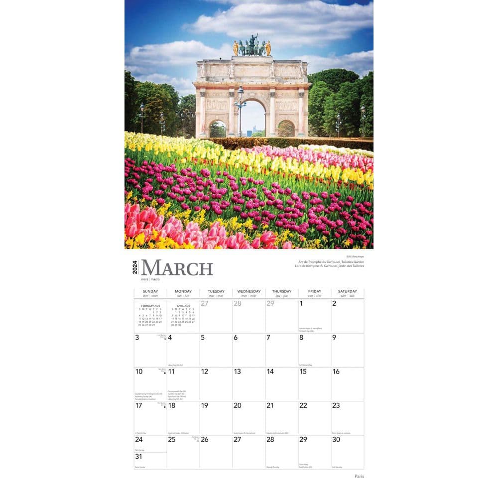 Paris 2024 Wall Calendar