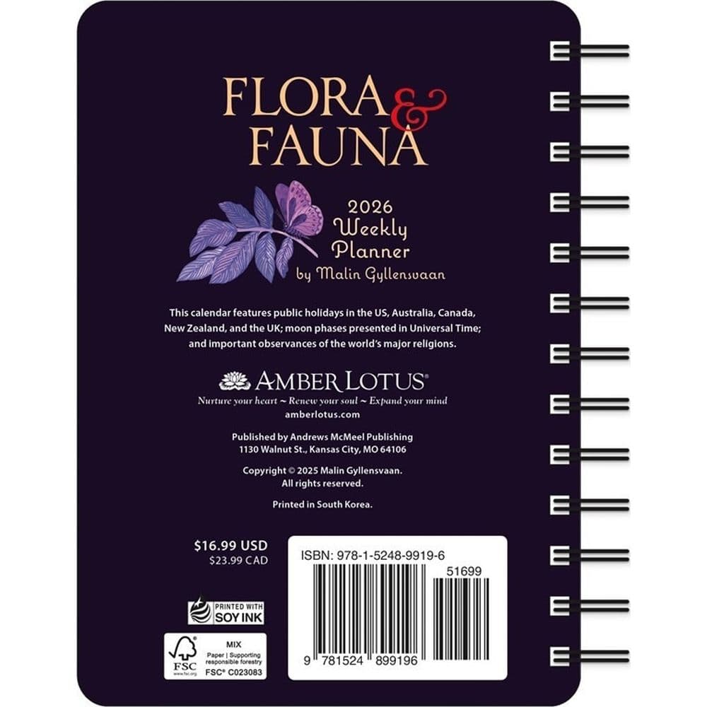 Flora and Fauna Weekly 2026 Planner First Alternate Image